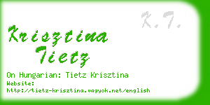 krisztina tietz business card